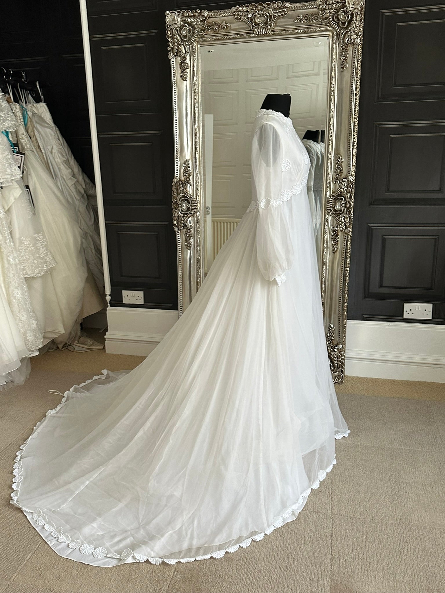 True Vintage 1970s Wedding Dress with Angel Sleeves | Halo Pleats True Vintage 1970s Wedding Dress with Angel Sleeves | Halo Pleats