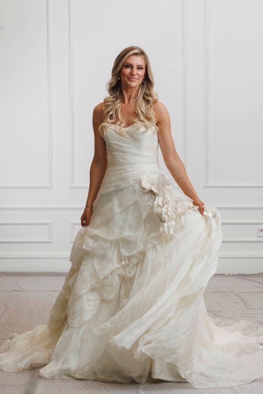 ian stuart bridesmaid dresses Ian Stuart Champagne Taffeta Wedding Gown