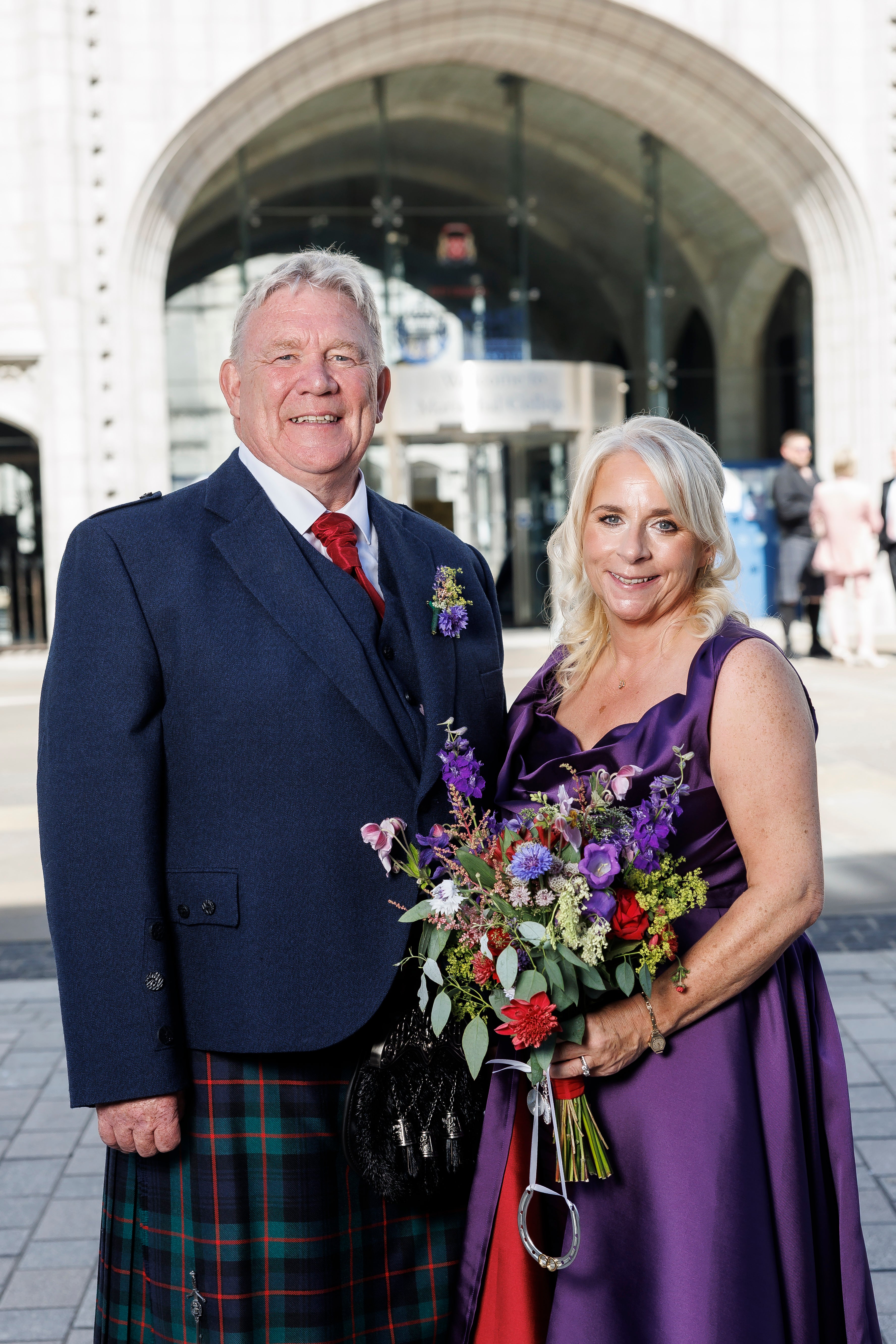 A Granite Glow and a Gown to Match