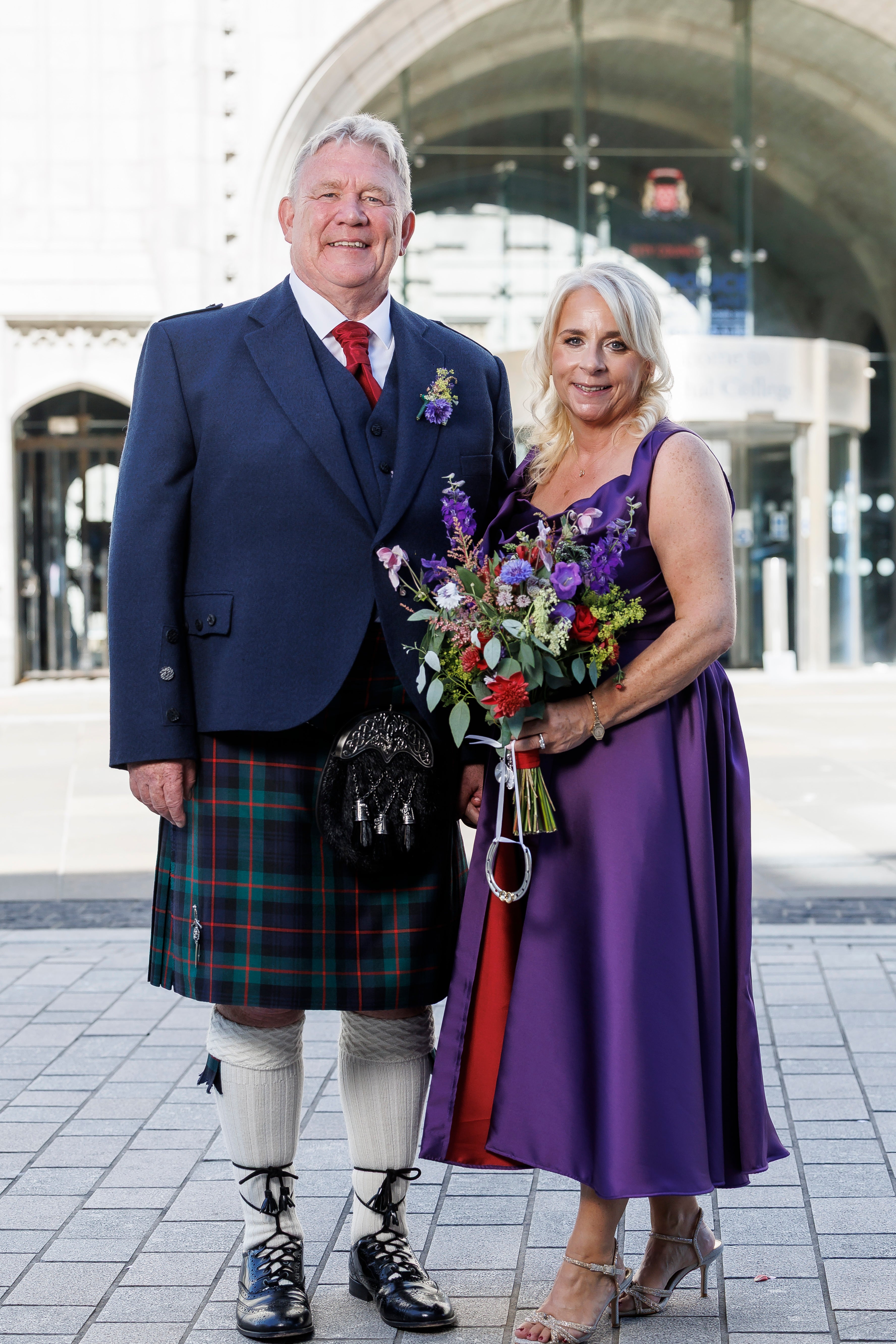A Granite Glow and a Gown to Match