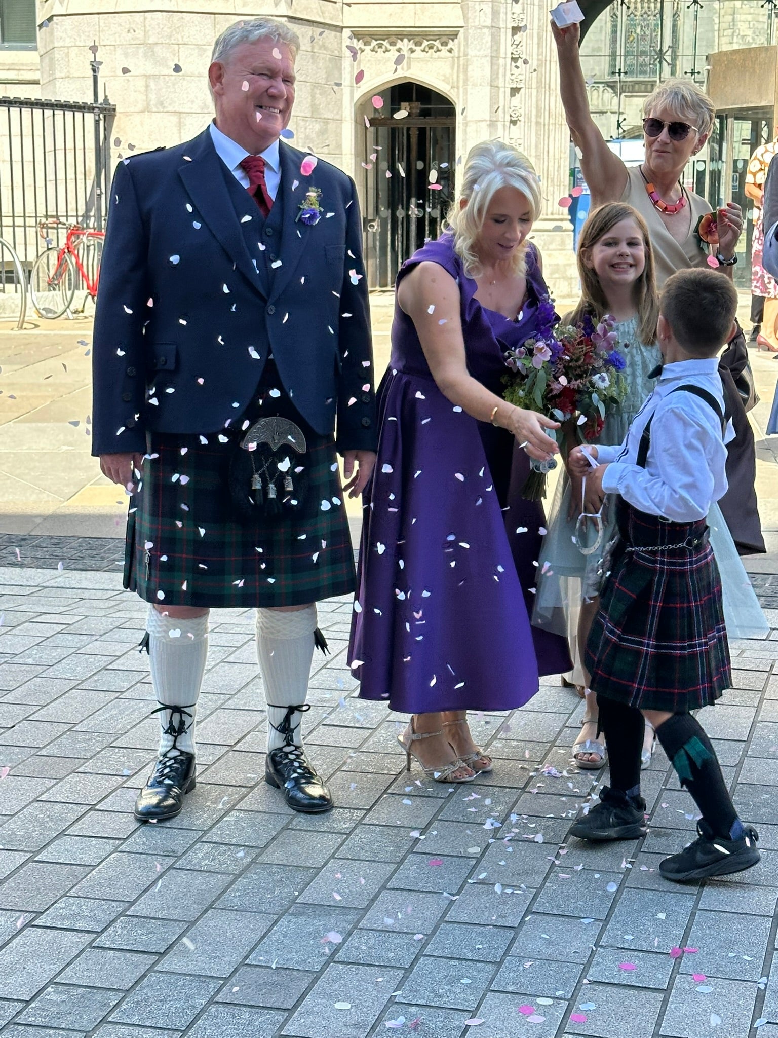 A Granite Glow and a Gown to Match